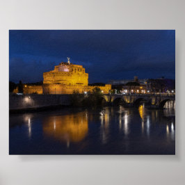 Castel Sant Angelo by night ポスター
