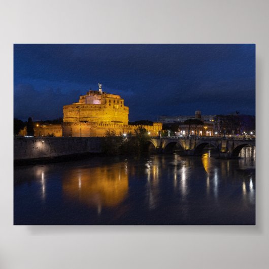 Castel Sant Angelo by night ポスター (正面)