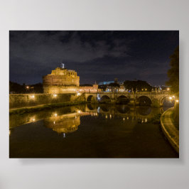 Castel Sant Angelo by night ポスター