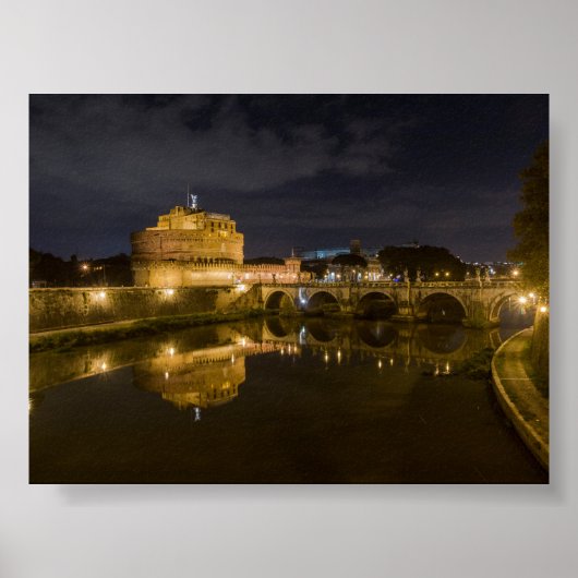 Castel Sant Angelo by night ポスター (正面)