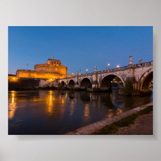 Castel Sant Angelo by night ポスター (正面)