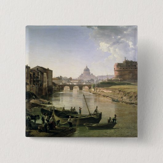 Castel Sant'Angeloの新しいローマ 缶バッジ (正面)