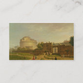 Castel Sant'Angelo、ローマ1776年(キャンバスの油) 名刺 (裏面)