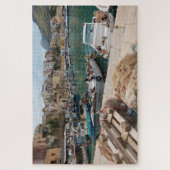 Castellammare del Golfoの港の漁船 ジグソーパズル (縦)