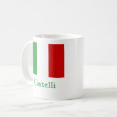 Castelliのイタリア人の旗 コーヒーマグカップ (正面左)