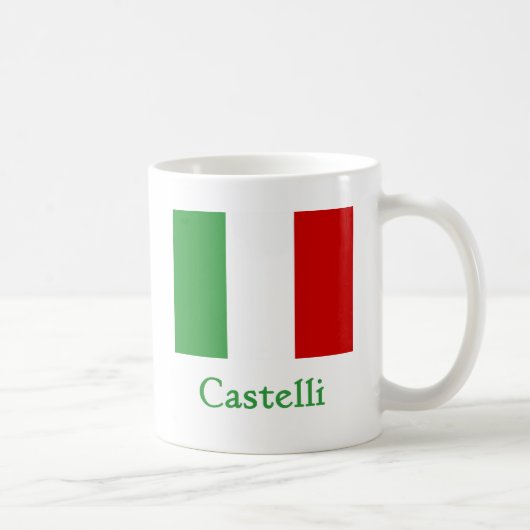 Castelliのイタリア人の旗 コーヒーマグカップ (右)