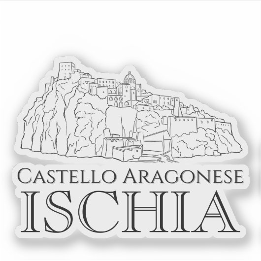 Castello Aragonese, Ischia Travel シール (正面)