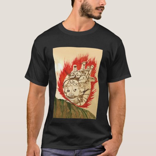 Castelo Animado - Fanart / ghibli Básica Tシャツ (正面)
