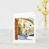 Castillo de la Real Fuerza、古いハバナ、キューバ カード (黄色い花)