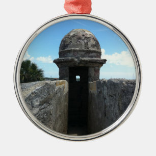 Castillo de San Marcosのタレット、セントオーガスティン、FL メタルオーナメント