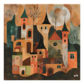 Castillo Encantado: Paisaje Folk y Naive Colorido ポスター (正面)