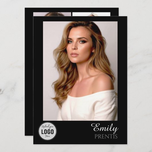 Casting Call Comp Cards | 5 Photos with Logo 招待状 (正面/裏面)