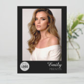 Casting Call Comp Cards | 5 Photos with Logo 招待状 (スタンド正面)