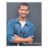 Casting Call Headshots - Full Bleed 8x10 Lt Text フォトプリント (正面)