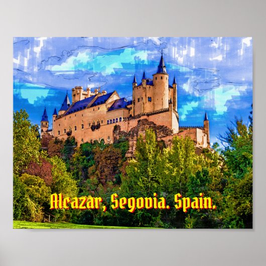 Castle Alcazar, Segovia, Spain. ポスター (正面)