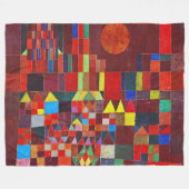 Castle and Sun, Paul Klee フリースブランケット (正面(横))