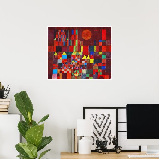 Castle and Sun, Paul Klee ポスター (ホームオフィス)