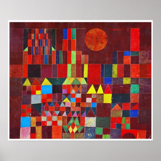 Castle and Sun, Paul Klee ポスター (正面)