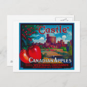 Castle Apple Label – ウェストバンクB.C.カナダ ポストカード (正面/裏面)