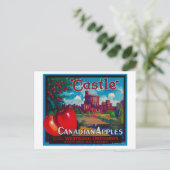 Castle Apple Label – ウェストバンクB.C.カナダ ポストカード (スタンド正面)
