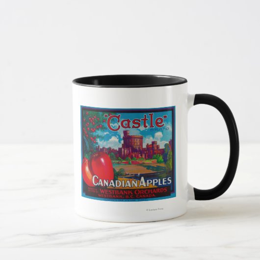 Castle Apple Label – ウェストバンクB.C.カナダ マグカップ (右)