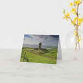 Castle Doolin Ireland.写真 カード (黄色い花)