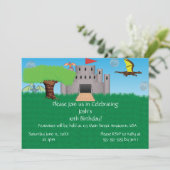 Castle Dragon Themed Birthday 招待状 (スタンド正面)