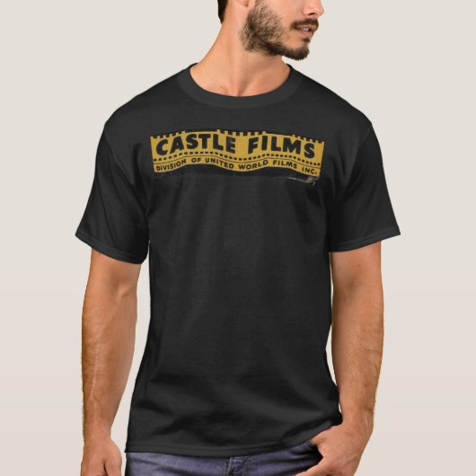 CASTLE FILMS Logo Yellow Classic T-Shirt Tシャツ (正面)