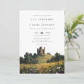 Castle Floral Countryside All In One Wedding 招待状 (スタンド正面)