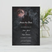 Castle Gothic wedding save the date invitation 案内状 (スタンド正面)