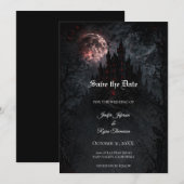 Castle Gothic wedding save the date invitation 案内状 (正面/裏面)