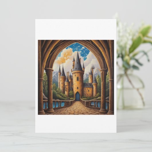 castle illustration 招待状 (スタンド正面)