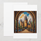 castle illustration 招待状 (正面/裏面)