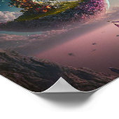 Castle In The Moonファンタジーアートポスター ポスター (角)