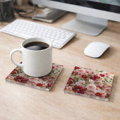 Castle Invitation Glass Coaster, Romantic Wedding  ガラスコースター