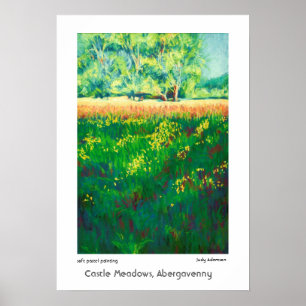 Castle Meadows, Abergavenny, Wales Poster ポスター