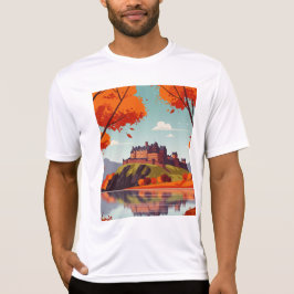 Castle on a mountain tシャツ
