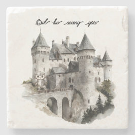 Castle Owl Be Seeing You ストーンコースター