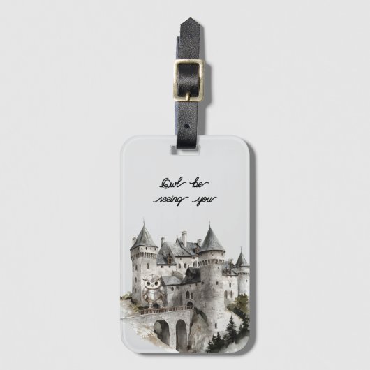 Castle Owl Be Seeing You ラゲッジタグ (正面縦)