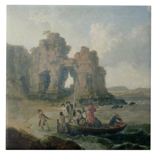 Castle Rock (Flatholmの島)、ブリストルチャネル、17 タイル (正面)