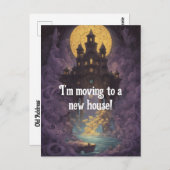 Castle Under a Yellow Moon New Address ポストカード (正面/裏面)