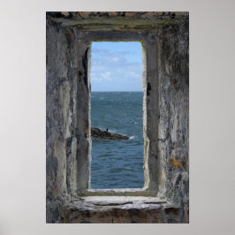 Castle Window with an Ocean View ポスター