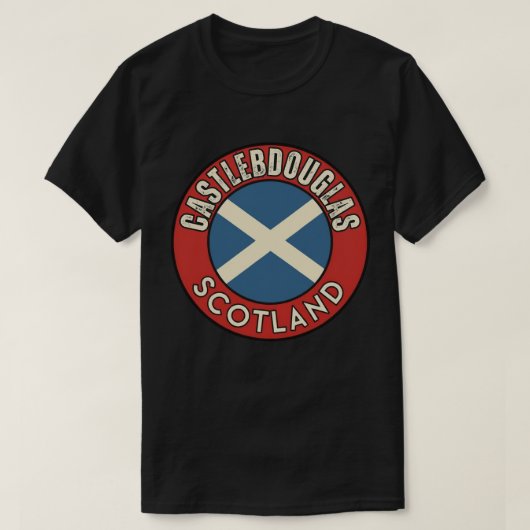 CastlebDouglas, Scotland Tシャツ (デザイン正面)