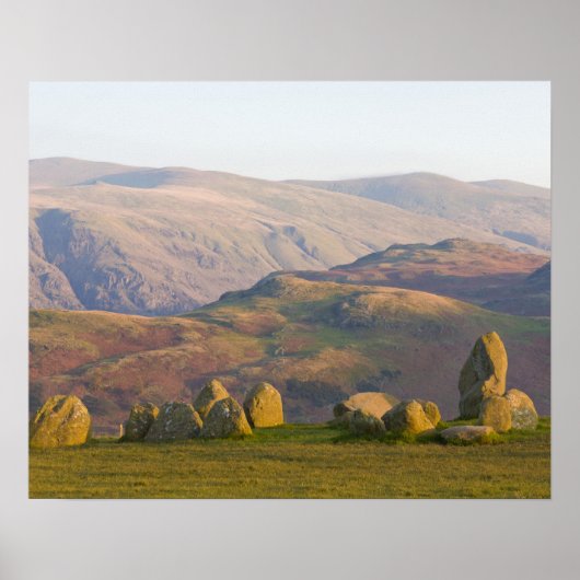 Castlerigg Stone Circle, Lake District, Cumbria, 2 ポスター (正面)