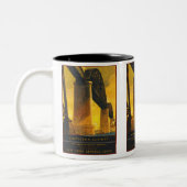 Castletonの締切りのニューヨークの中心線 ツートーンマグカップ (左)