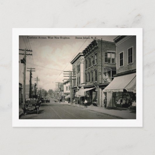 Castleton Ave., Staten Island, New Yorkヴィンテージ ポストカード (正面)