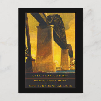「Castleton Cut-Off」ニューヨーク中央線ヴィンテージ ポストカード