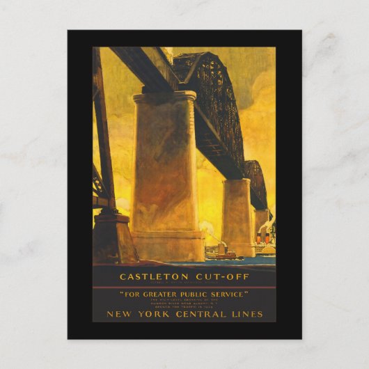 「Castleton Cut-Off」ニューヨーク中央線ヴィンテージ ポストカード (正面)