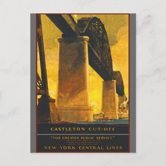 Castleton Cut-Off New Yorkセントラルライン ポストカード (正面)