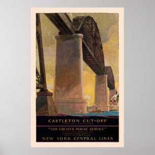 Castleton Cut-Off New York Vintage Poster 1924 ポスター